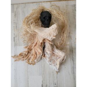 Glitter skeleton hanging Grim Reaper Halloween scary pop decor